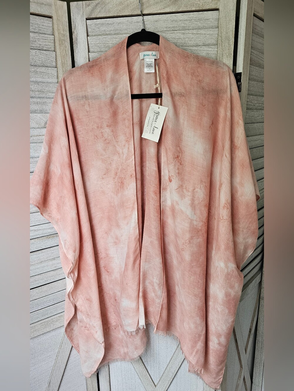 NWT Grace & Lace Tie-Dye Kimono Ruana